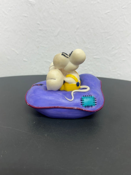 Diddl weiß mit gelber Latzhose Figur