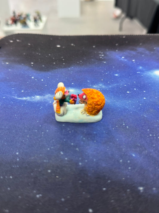 Diddl mit Igel Winter Sammelfigur