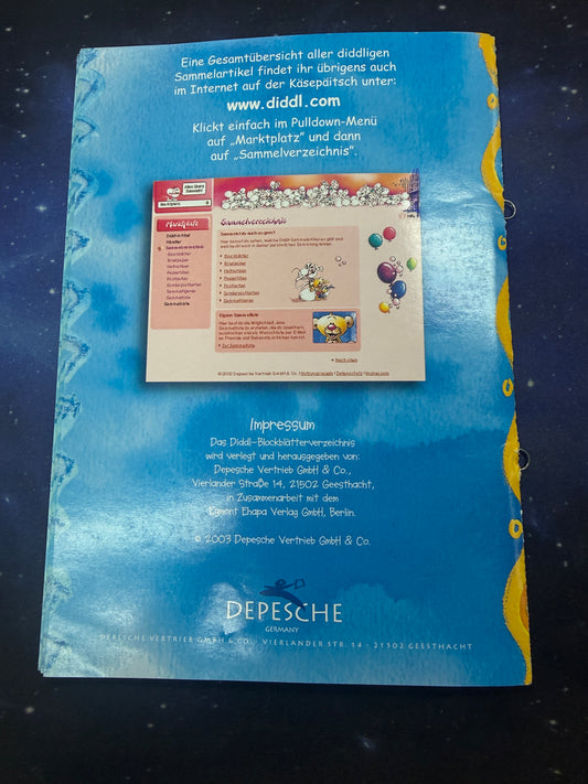 Diddl Blockblätter Sammelverzeichnis 2003 mit einer Losen Seite