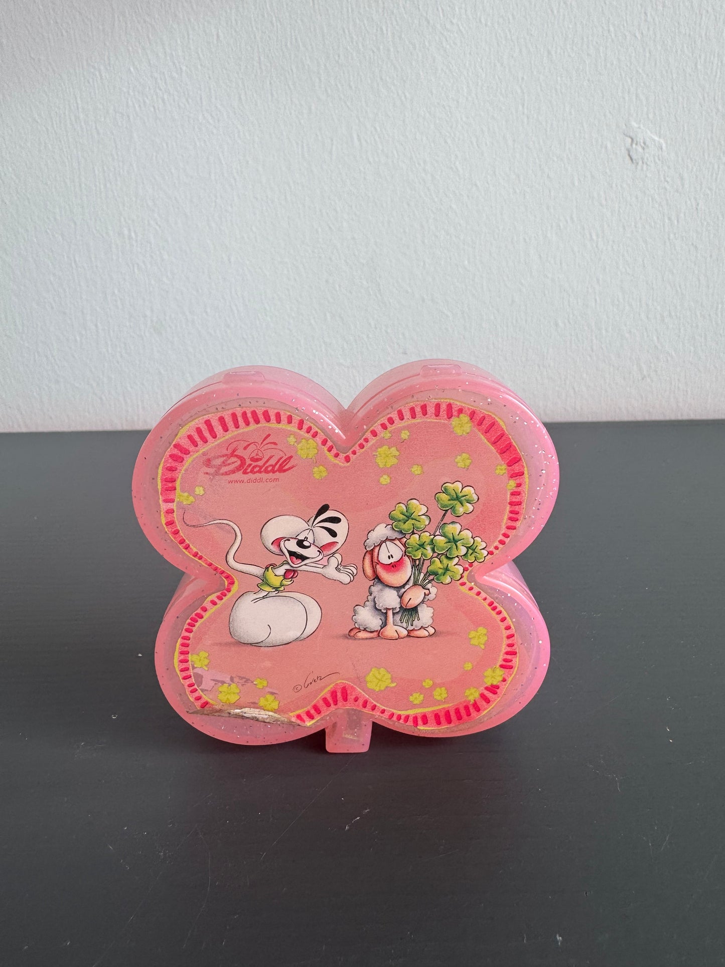 Diddl Blumen Dose rosa