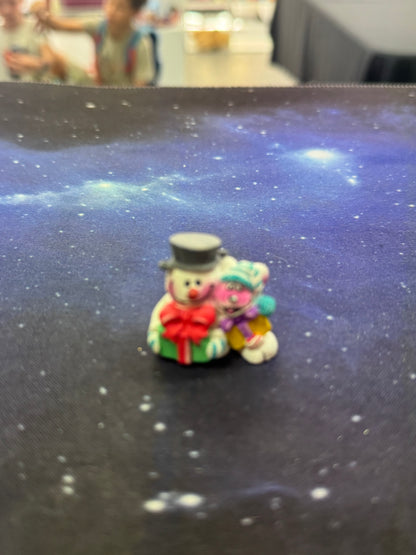 Diddl weiß mit Schneemann Winter Sammelfigur
