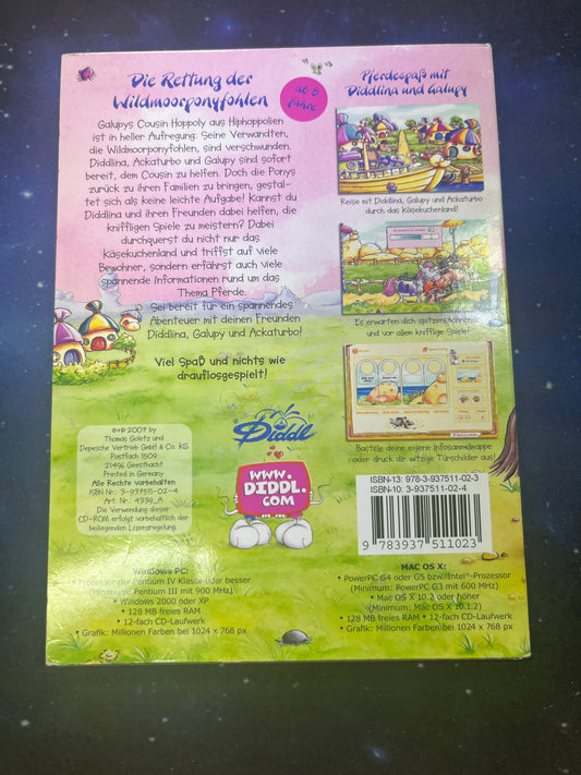 CD Rom Pferdespaß mit Diddlina und Galupy die Rettung der Wildmoorponyfohlen
