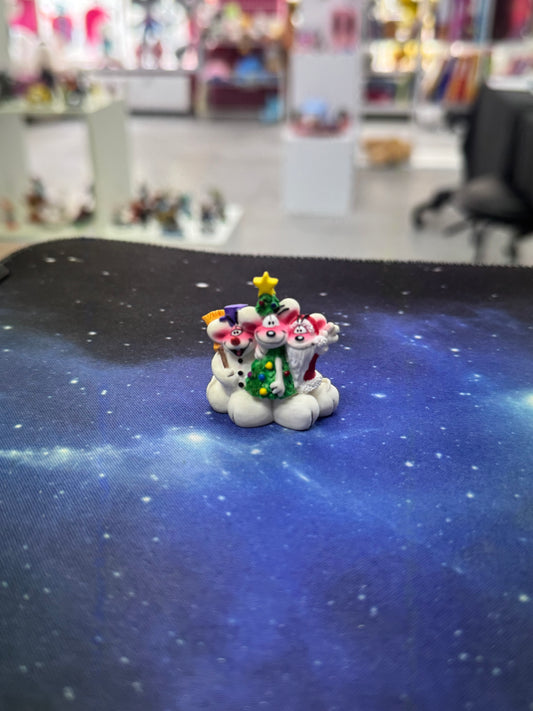 Diddl mit Schneemann und Weihnachtsmann Winter Nummer 63 Sammelfigur