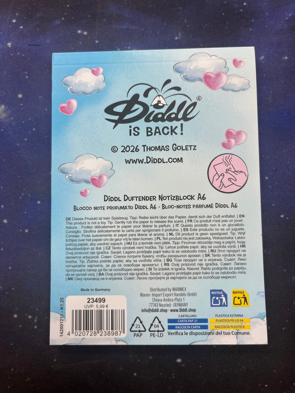 Diddl A6 Block Nr. K1.25 49 Blatt