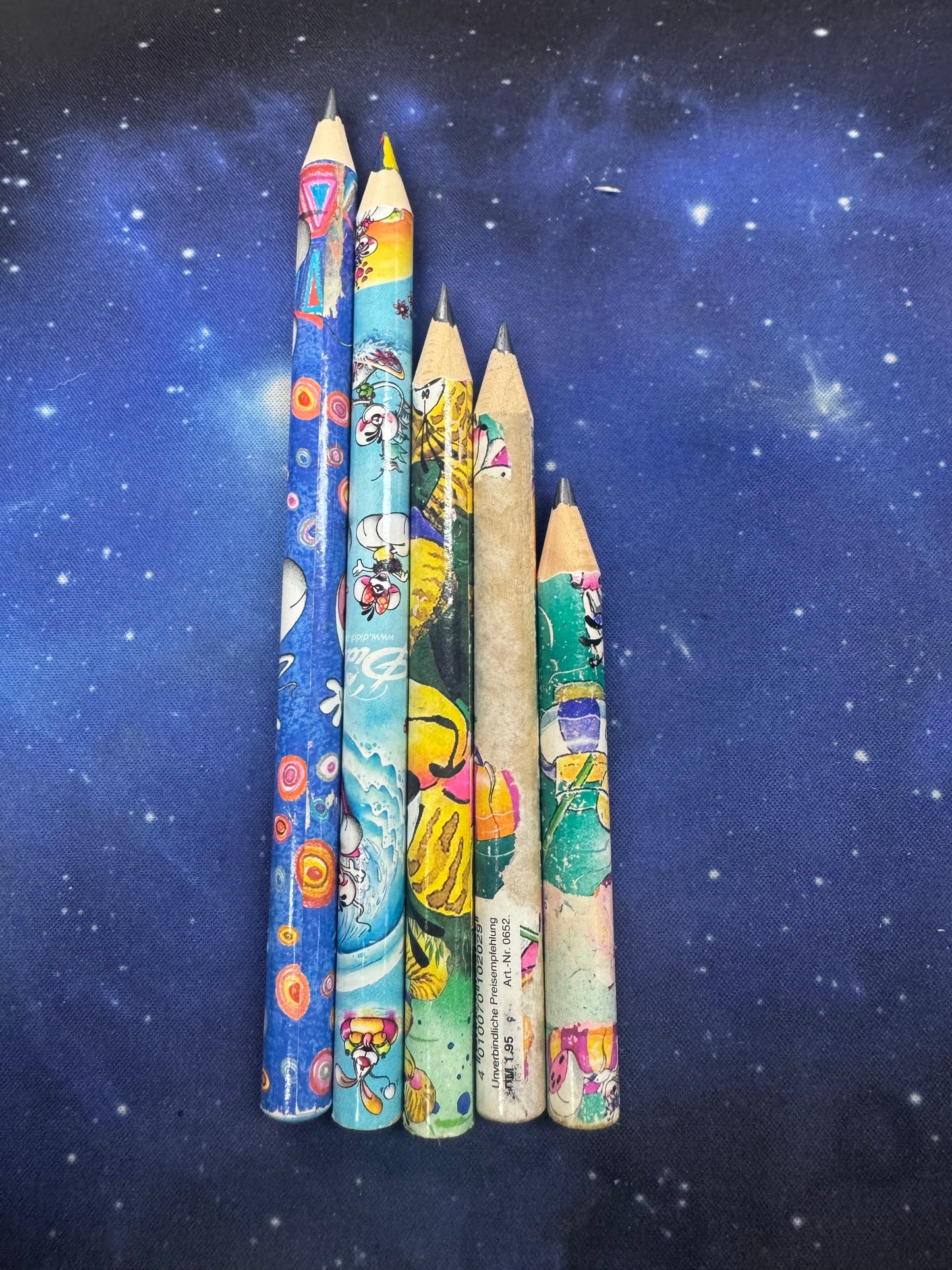 Stifte Set 4x Bleistifte 1x Mehrfach Buntstift gebraucht